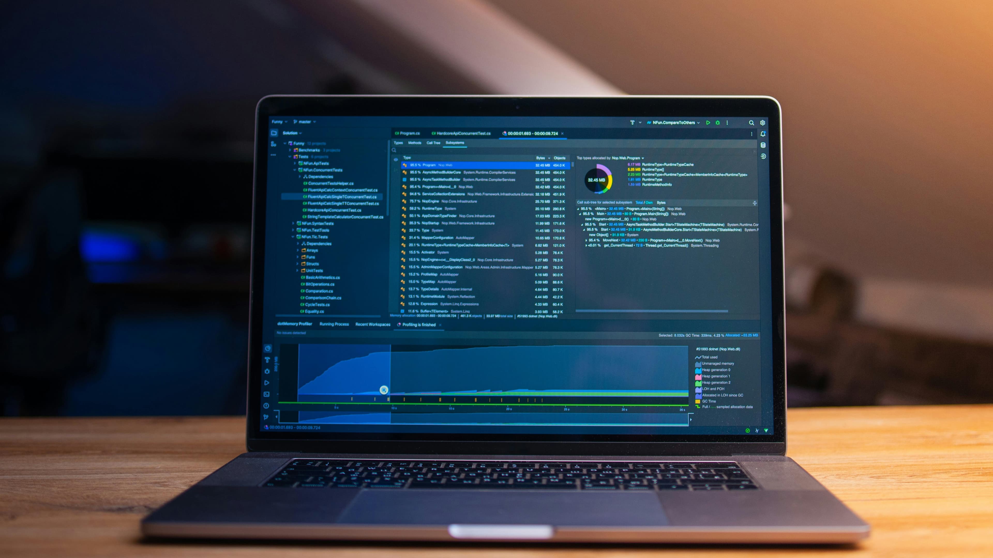 Laptop showing code